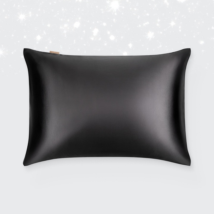 Наволочка 50х70 из натурального шёлка, цвет глубокий черный