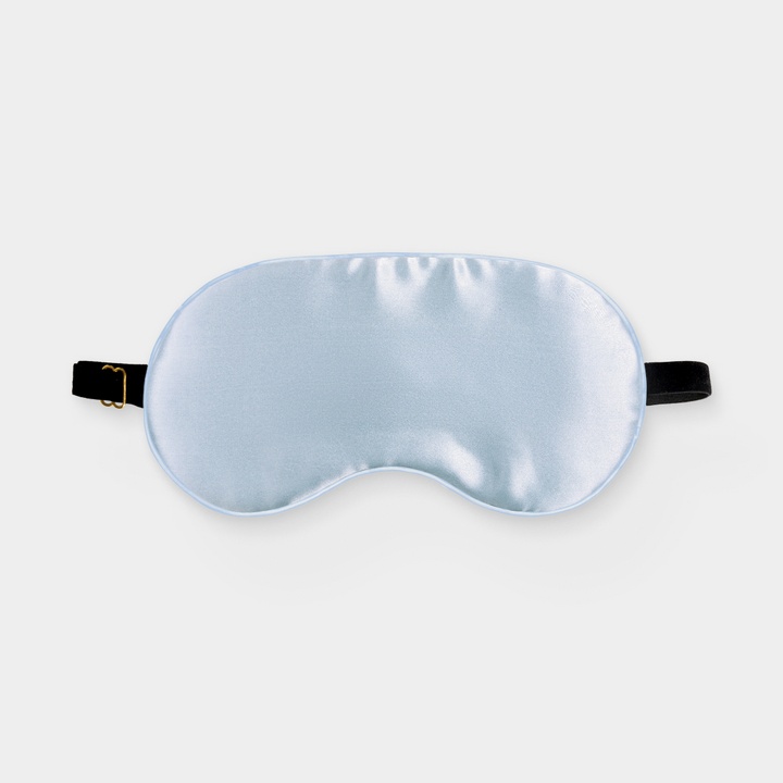 Маска для сна Somia х Ayris Silk, цвет серебристо-голубой